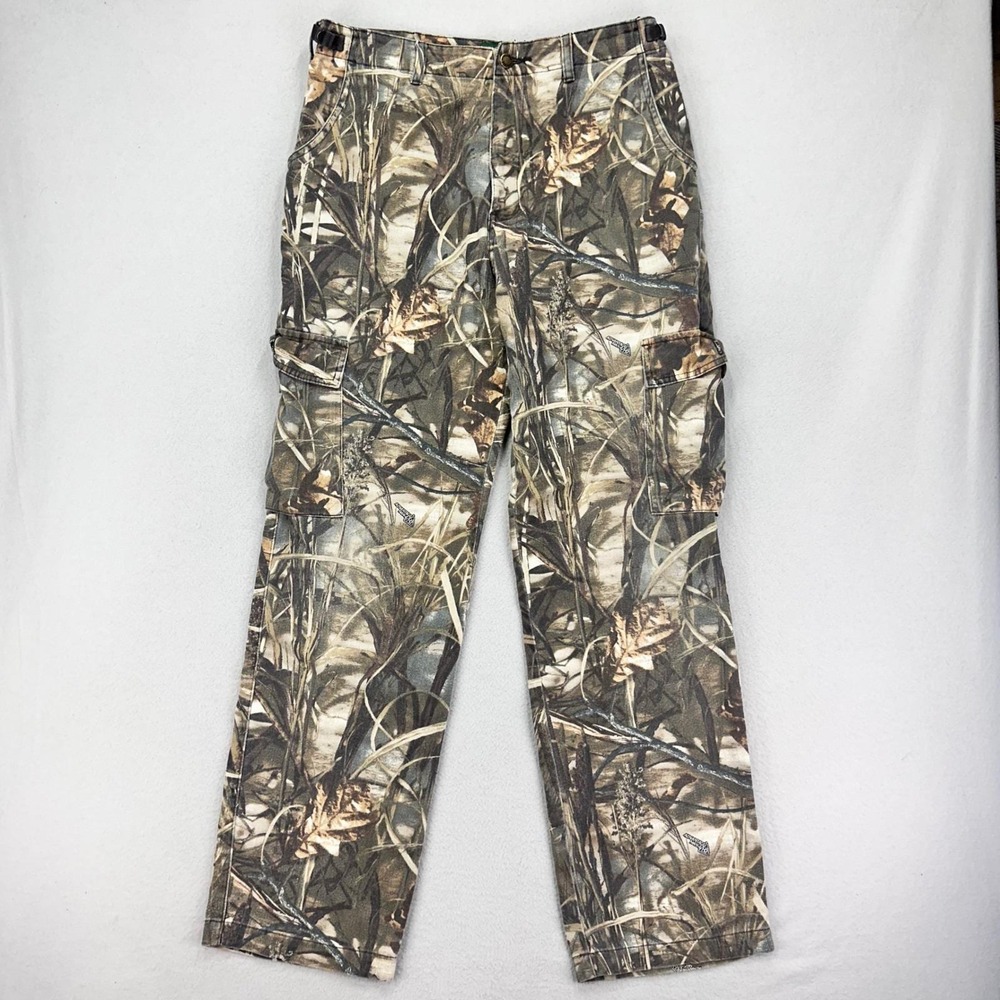 Cabelas Hunting‎ Cargo Pants Mens 34x32 Advantage Max4 HD Camo Adjustable Waist
